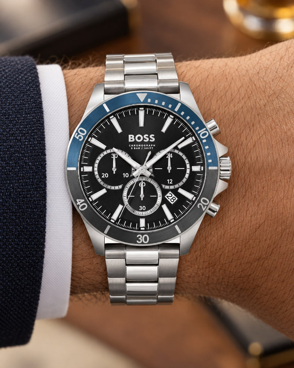 BOSS watch 1514101 worn on wrist