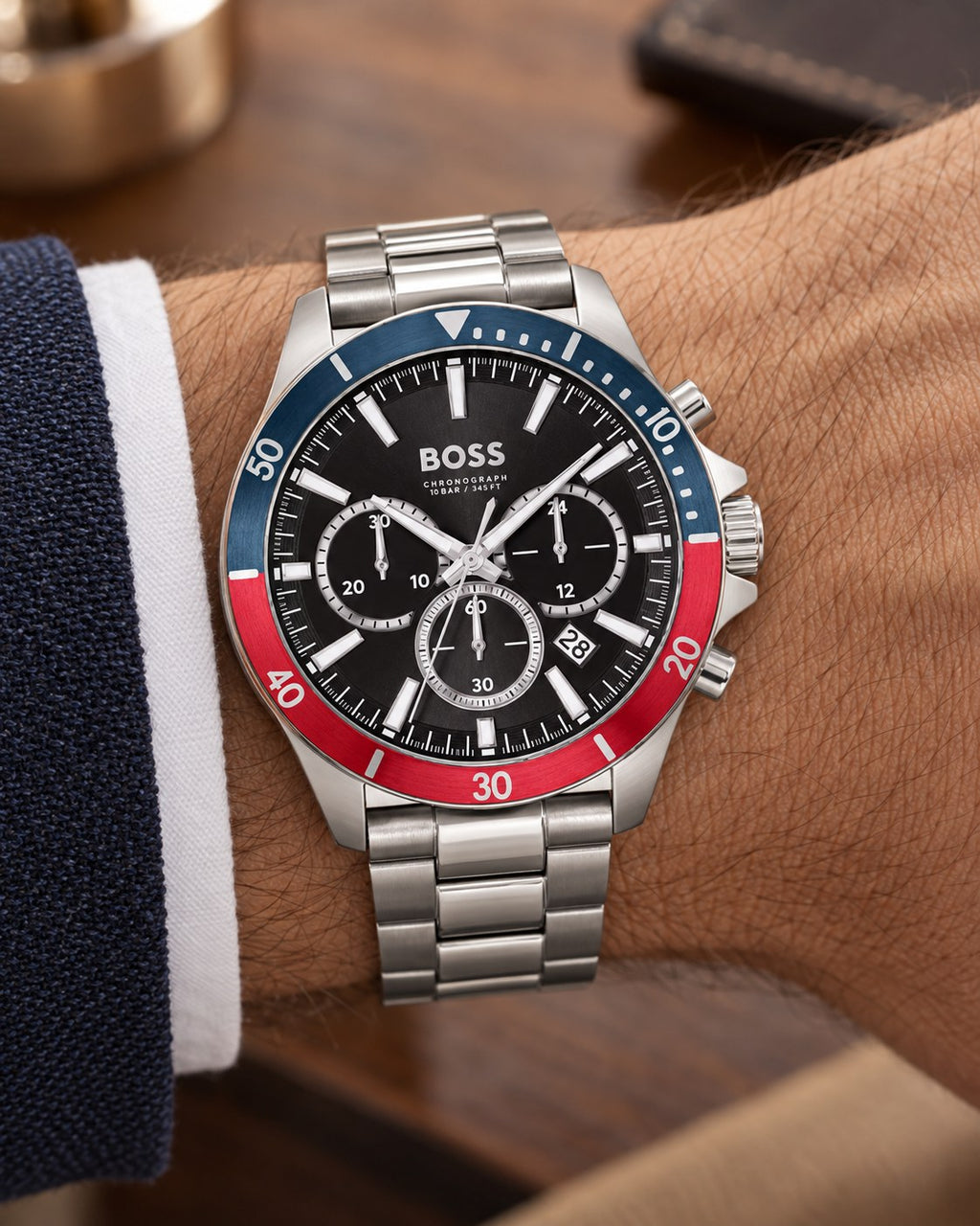 BOSS watch 1514108 worn on wrist