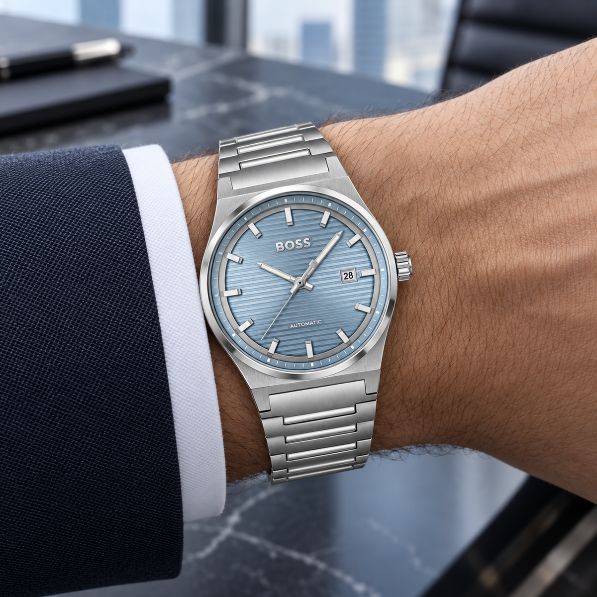 BOSS Candor Automatic 1514118 01 wrist