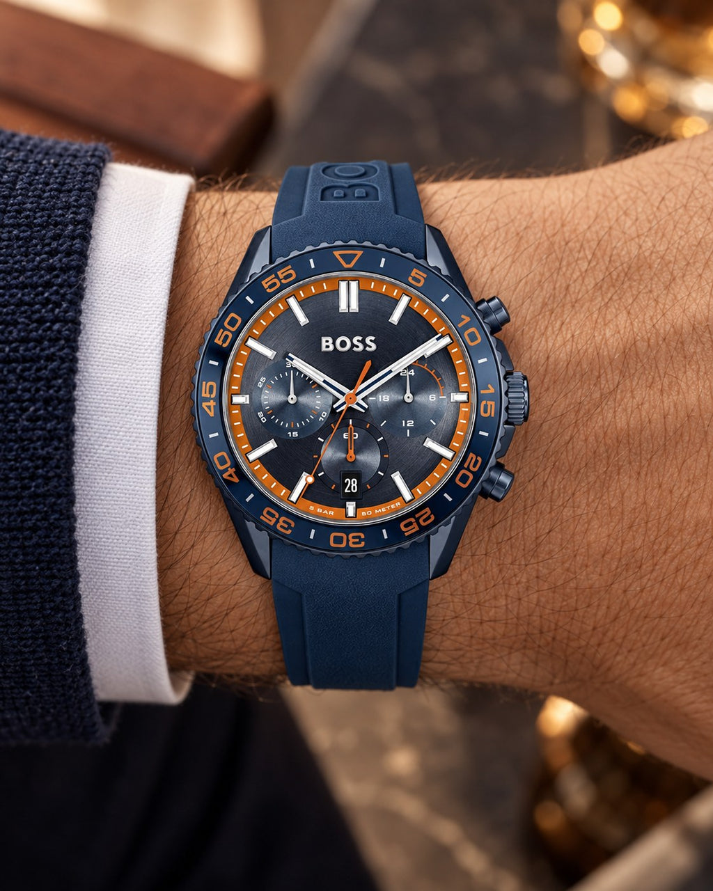 BOSS watch 1514142 worn on wrist