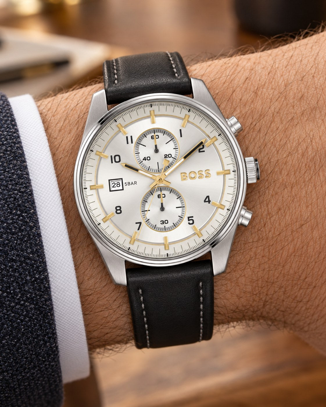 BOSS watch 1514147 worn on wrist