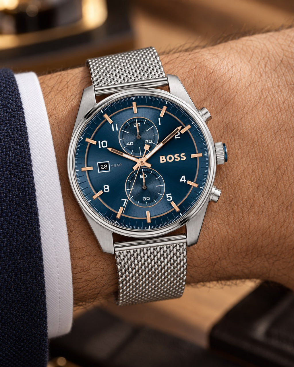 BOSS watch 1514149 worn on wrist