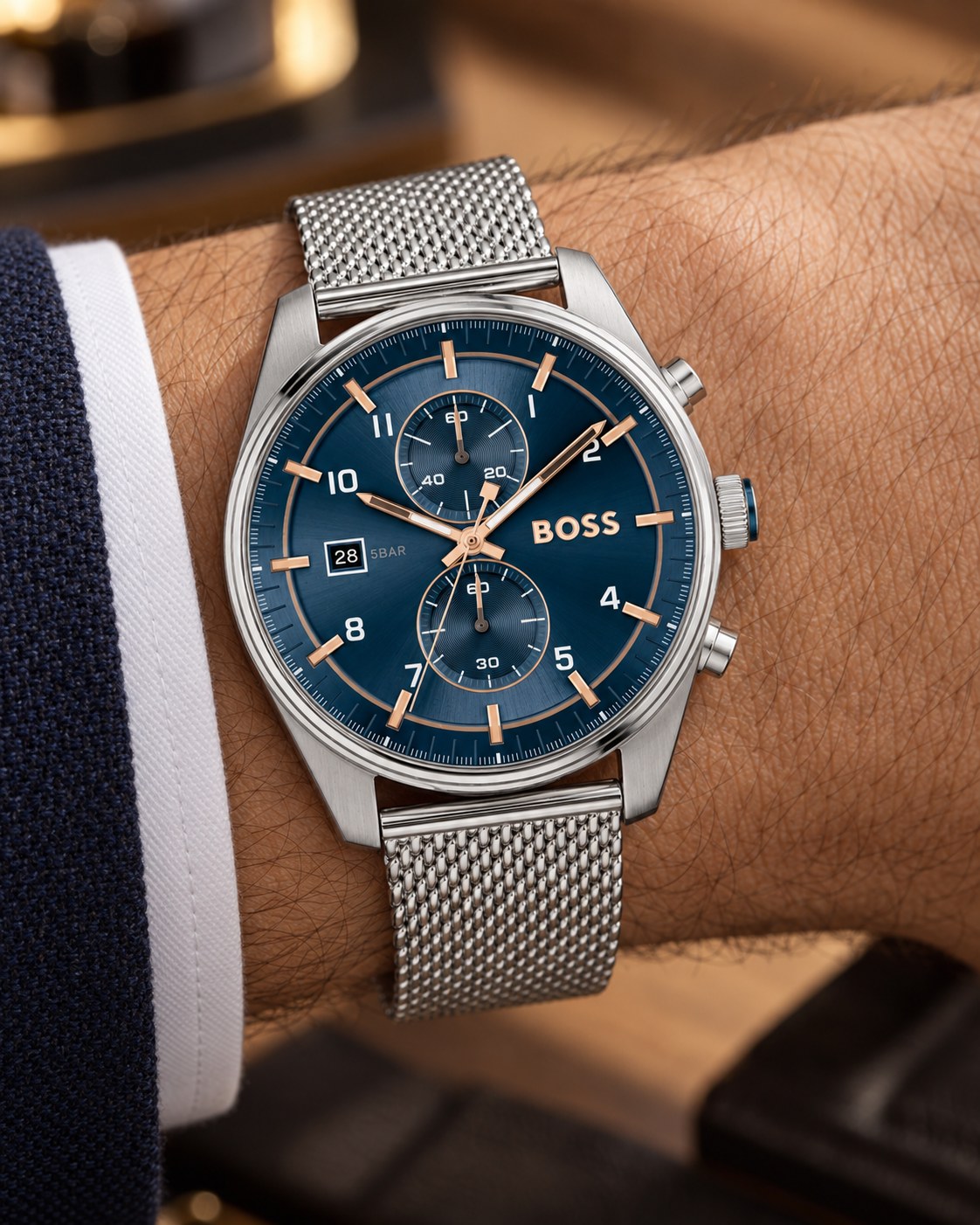 BOSS watch 1514149 worn on wrist