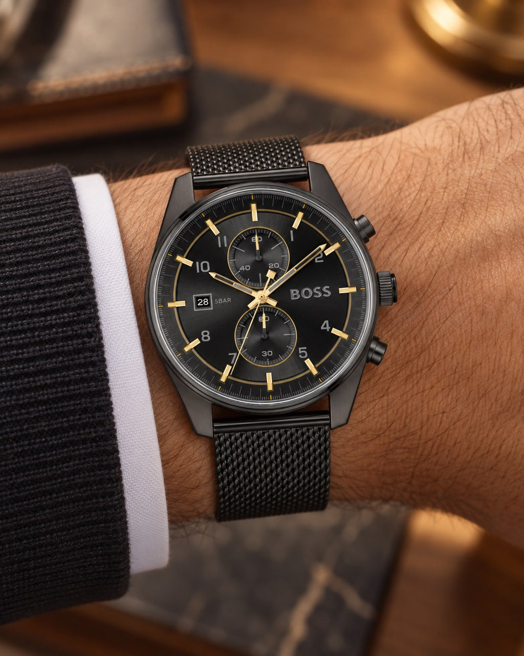 BOSS watch 1514150 worn on wrist