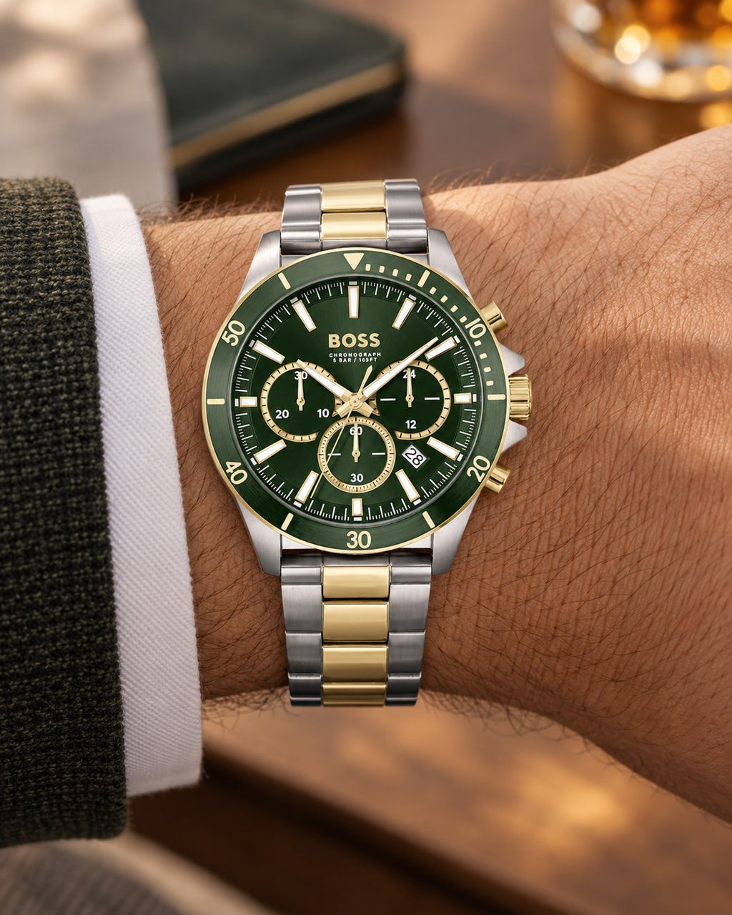 BOSS watch 1514154 worn on wrist