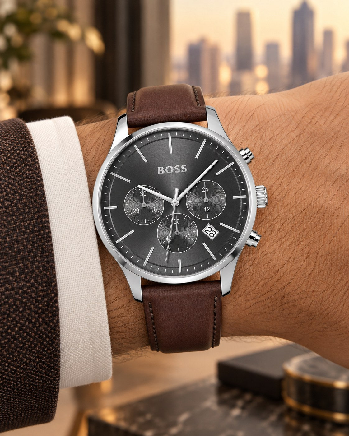 BOSS watch 1514155 worn on wrist