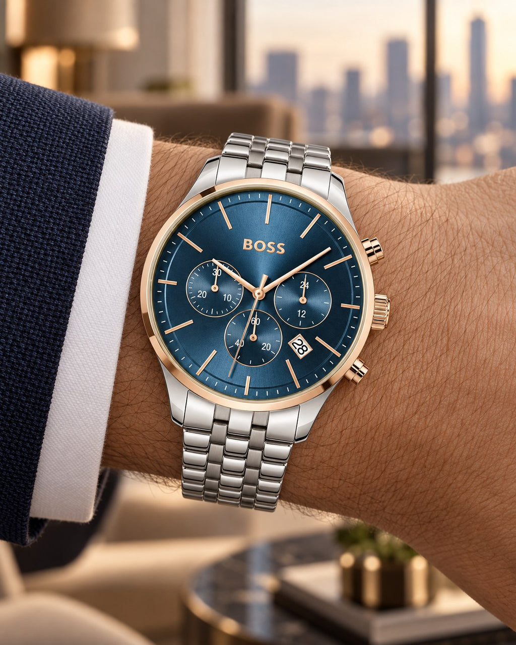 BOSS watch 1514158 worn on wrist