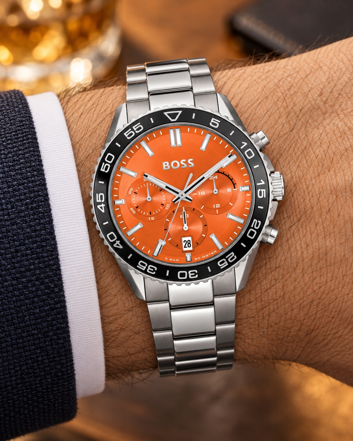 BOSS watch 1514162 worn on wrist