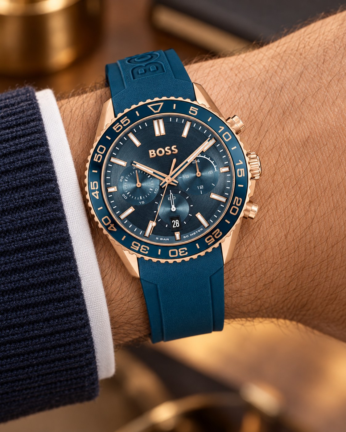 BOSS watch 1514169 worn on wrist