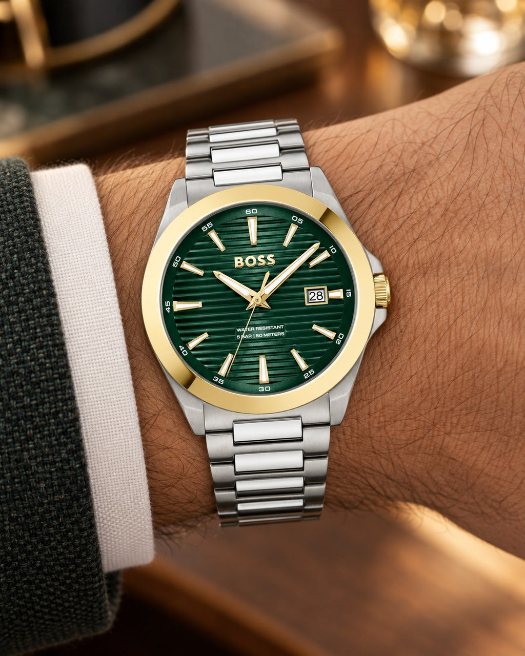 BOSS watch 1514173 worn on wrist