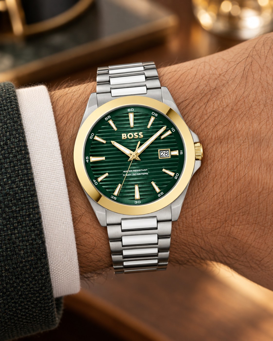 BOSS watch 1514173 worn on wrist