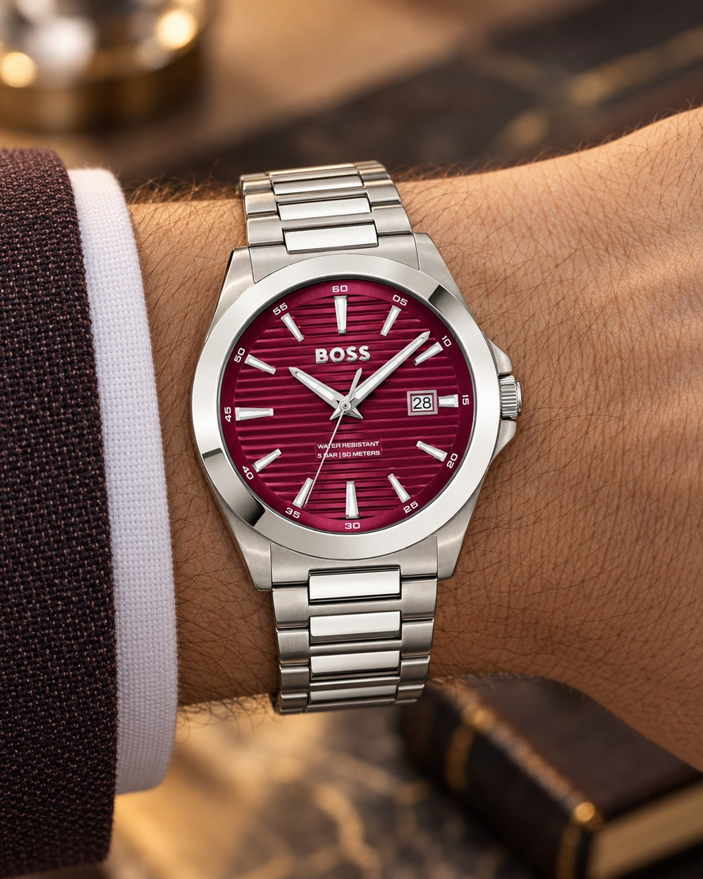 BOSS watch 1514174 worn on wrist