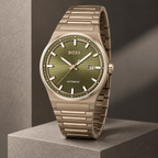 BOSS Candor 1514184 beige-gold automatic watch studio hero