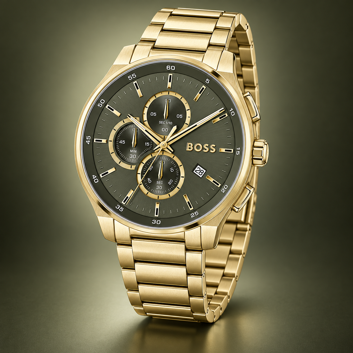 BOSS Peak 2.0 Men's Chronograph Watch three-quarter catalog view