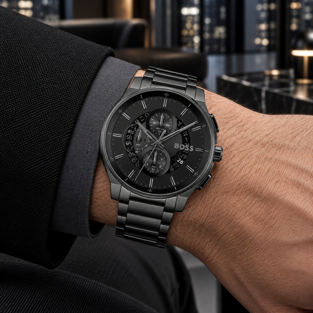 BOSS Peak 2.0 Men's Chronograph Watch worn on wrist