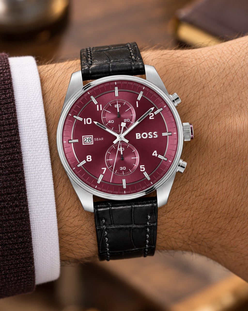 BOSS watch 1514193 worn on wrist