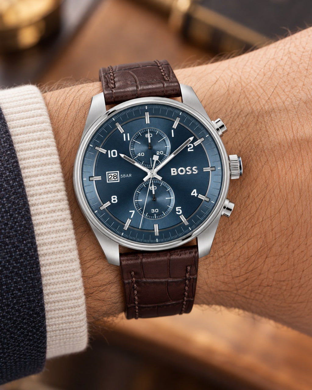 BOSS watch 1514194 worn on wrist