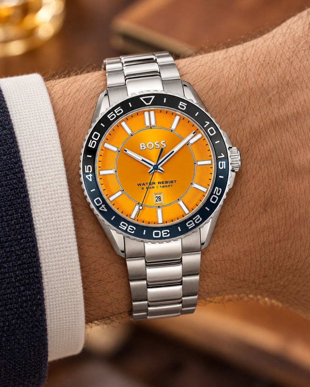 BOSS watch 1514206 worn on wrist
