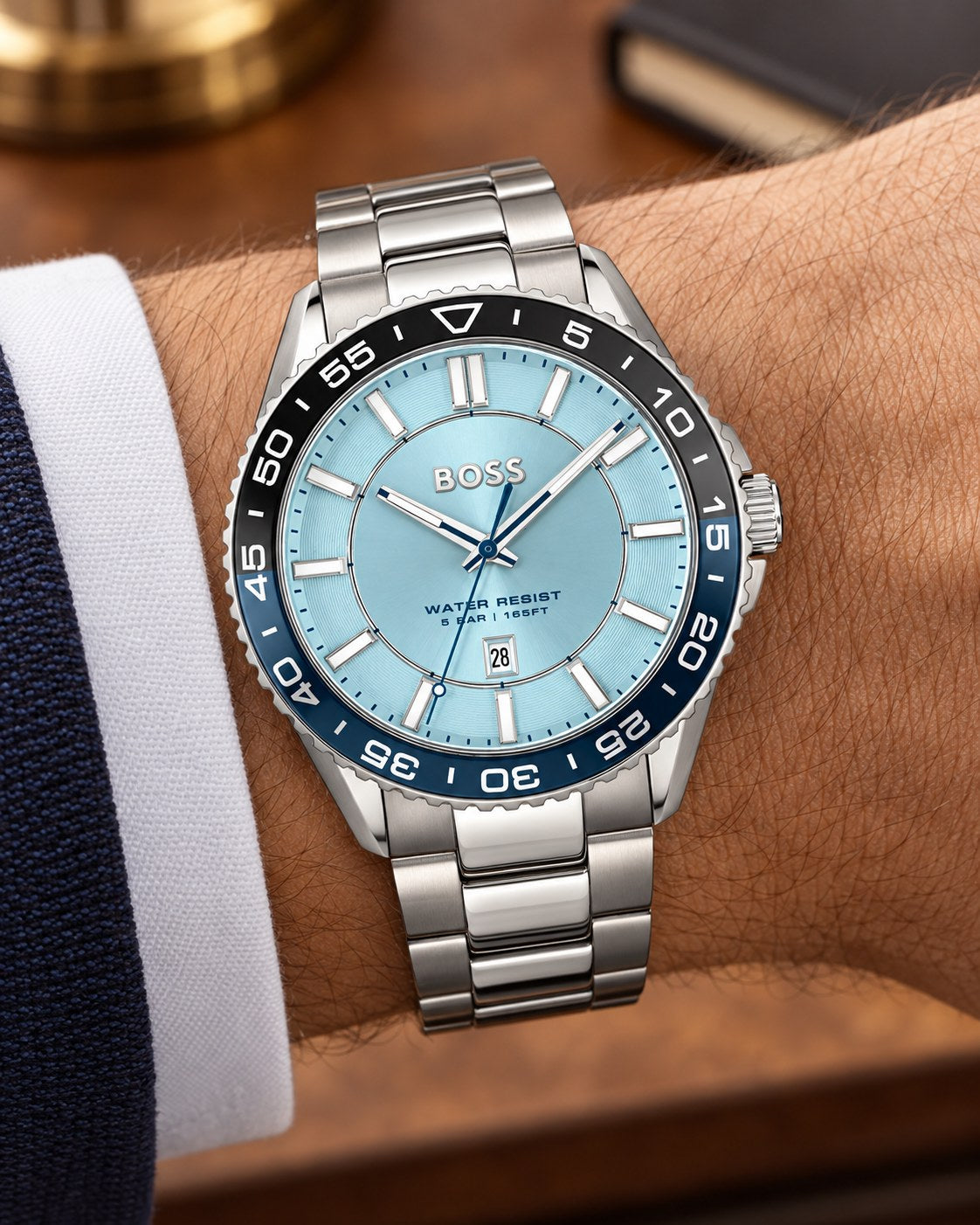 BOSS watch 1514207 worn on wrist