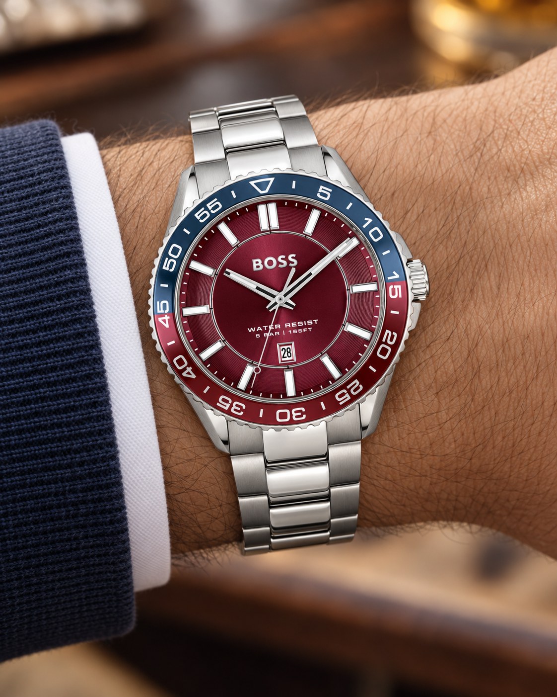 BOSS watch 1514209 worn on wrist