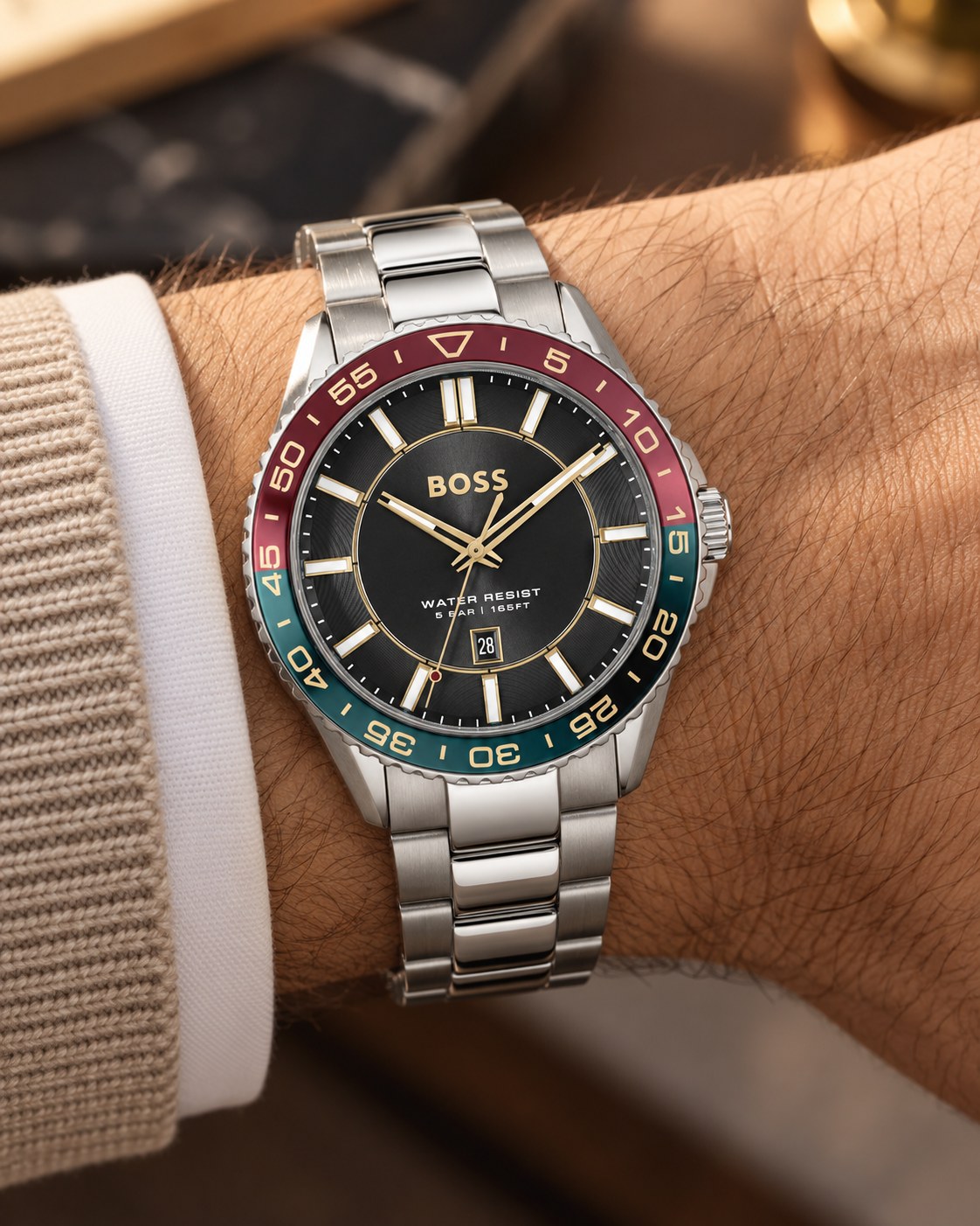 BOSS watch 1514210 worn on wrist