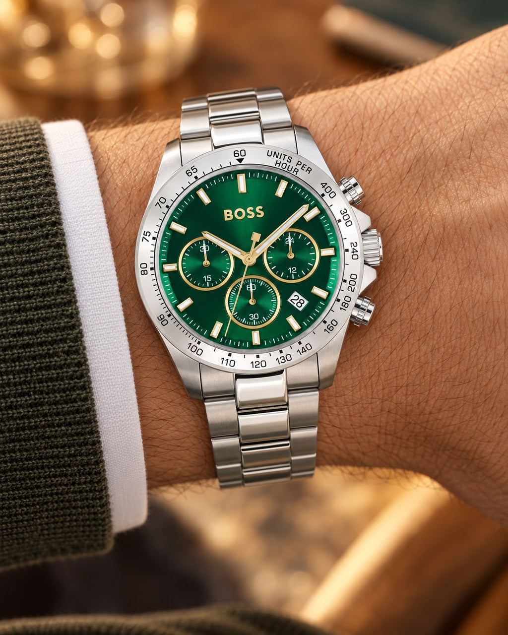 BOSS watch 1514217 worn on wrist