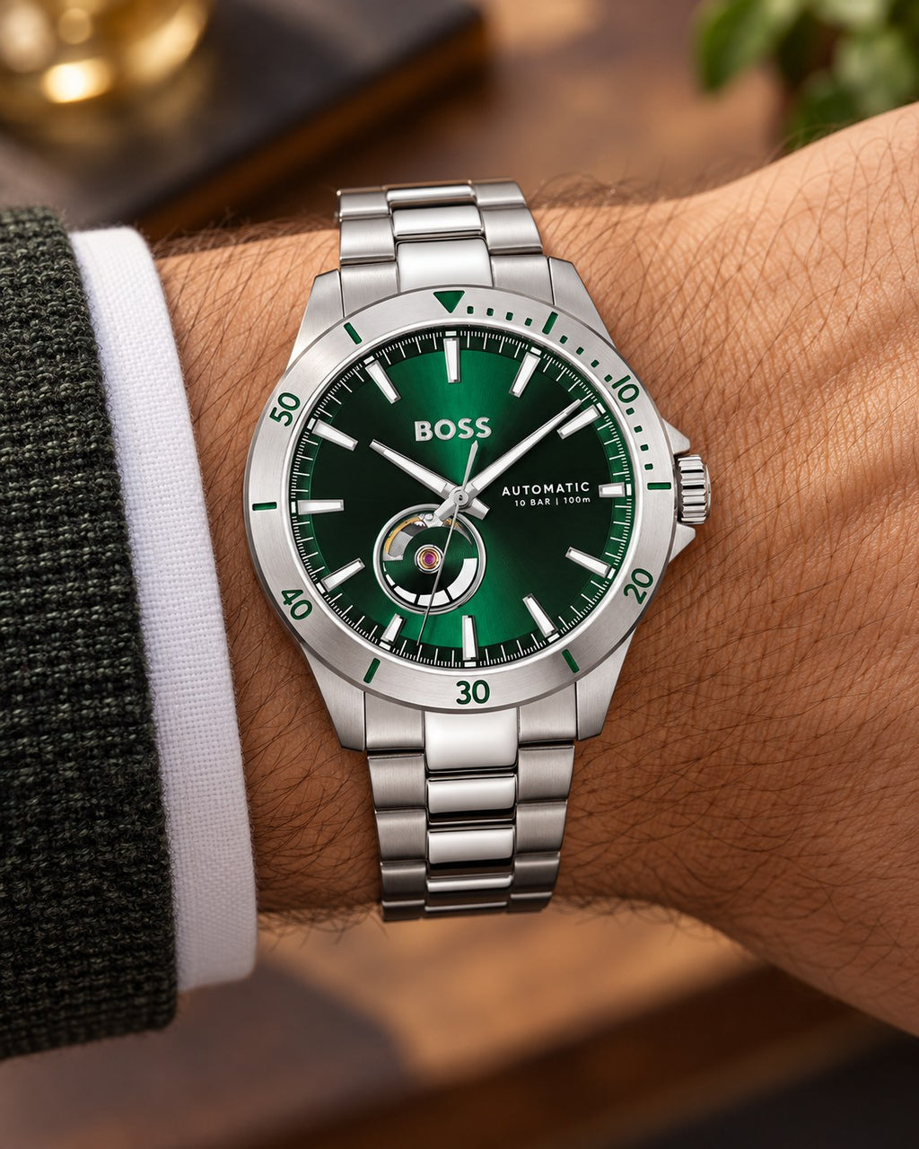 BOSS watch 1514220 worn on wrist