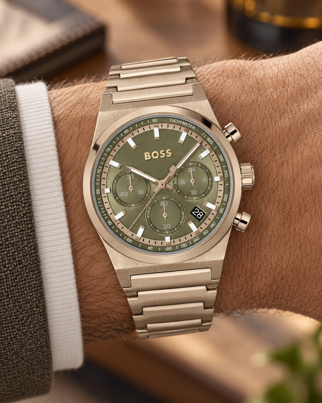 BOSS watch 1514221 worn on wrist
