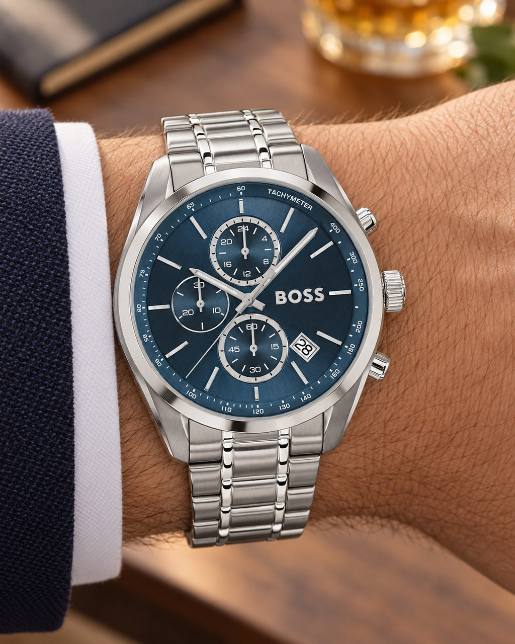 BOSS watch 1514226 worn on wrist
