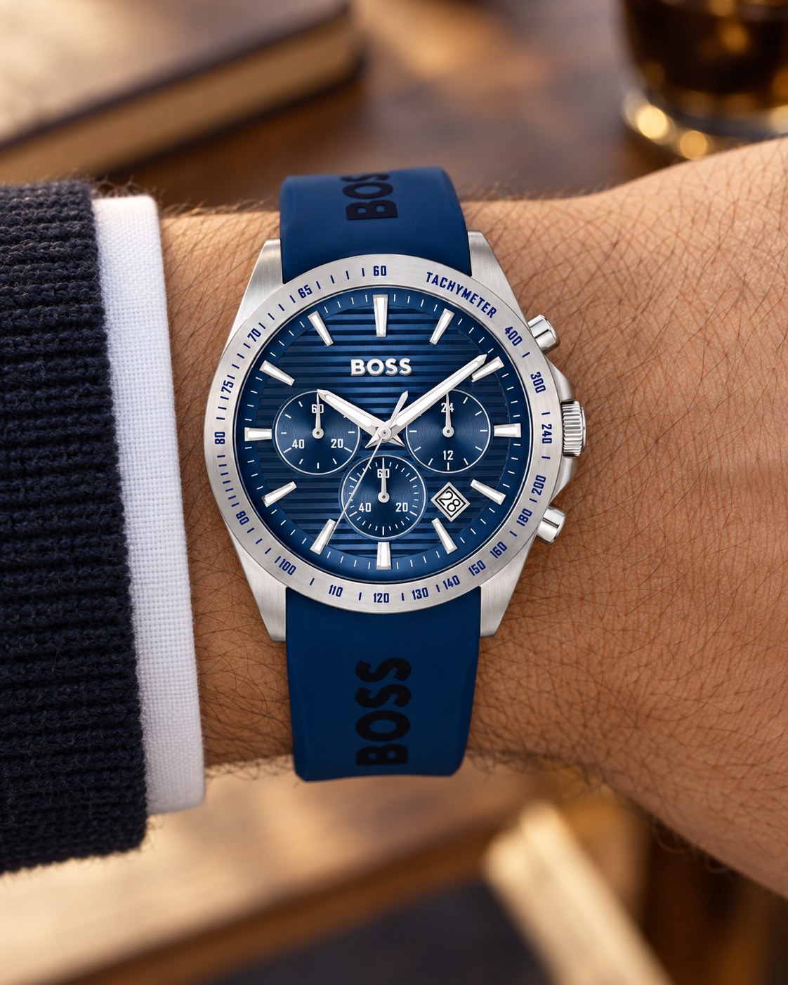 BOSS watch 1514239 worn on wrist