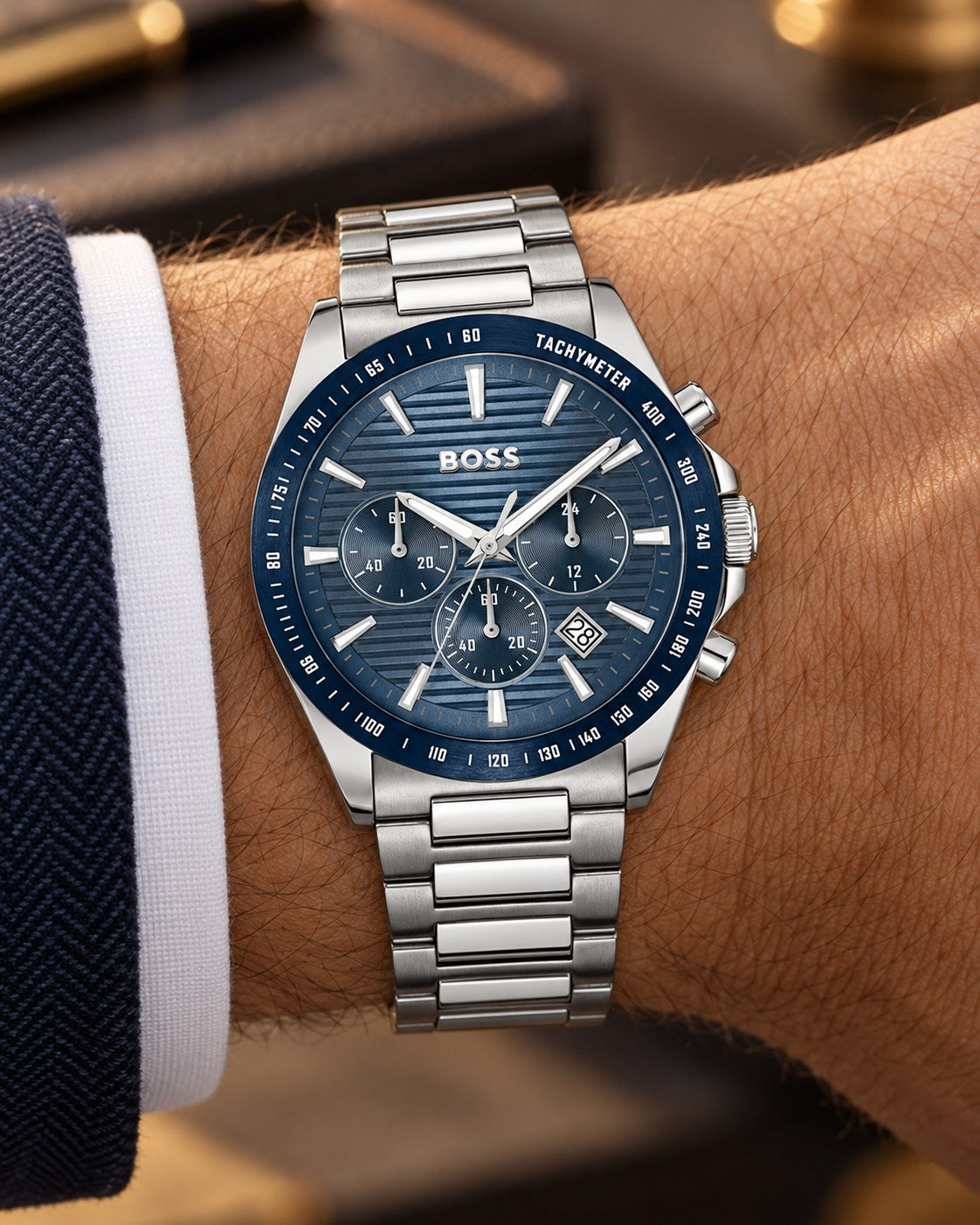 BOSS watch 1514240 worn on wrist