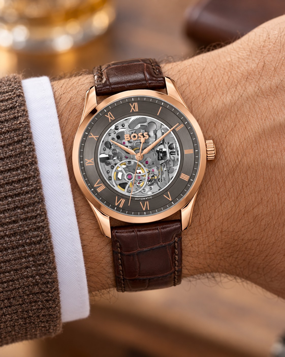 BOSS watch 1514253 worn on wrist