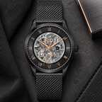 BOSS Principle Skeleton Men's Automatic Watch – Black Skeleton Dial, Black Mesh Steel Bracelet, 41mm – 1514255 – image 4
