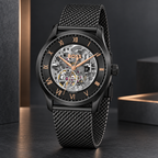 BOSS Principle Skeleton Men's Automatic Watch – Black Skeleton Dial, Black Mesh Steel Bracelet, 41mm – 1514255 – image 5