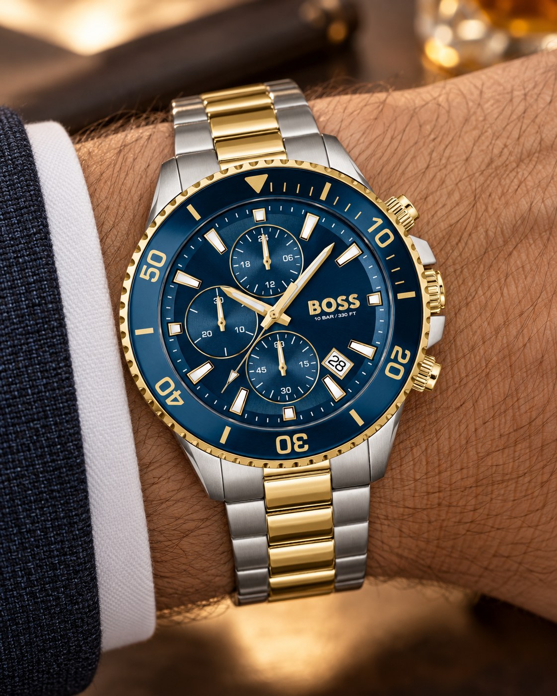 BOSS watch 1514257 worn on wrist