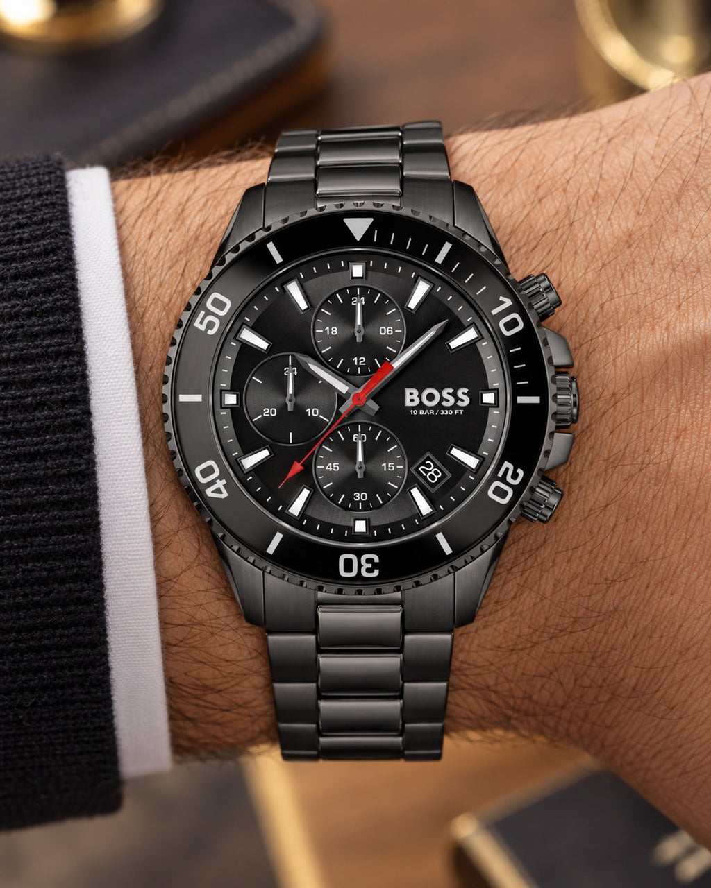 BOSS watch 1514258 worn on wrist
