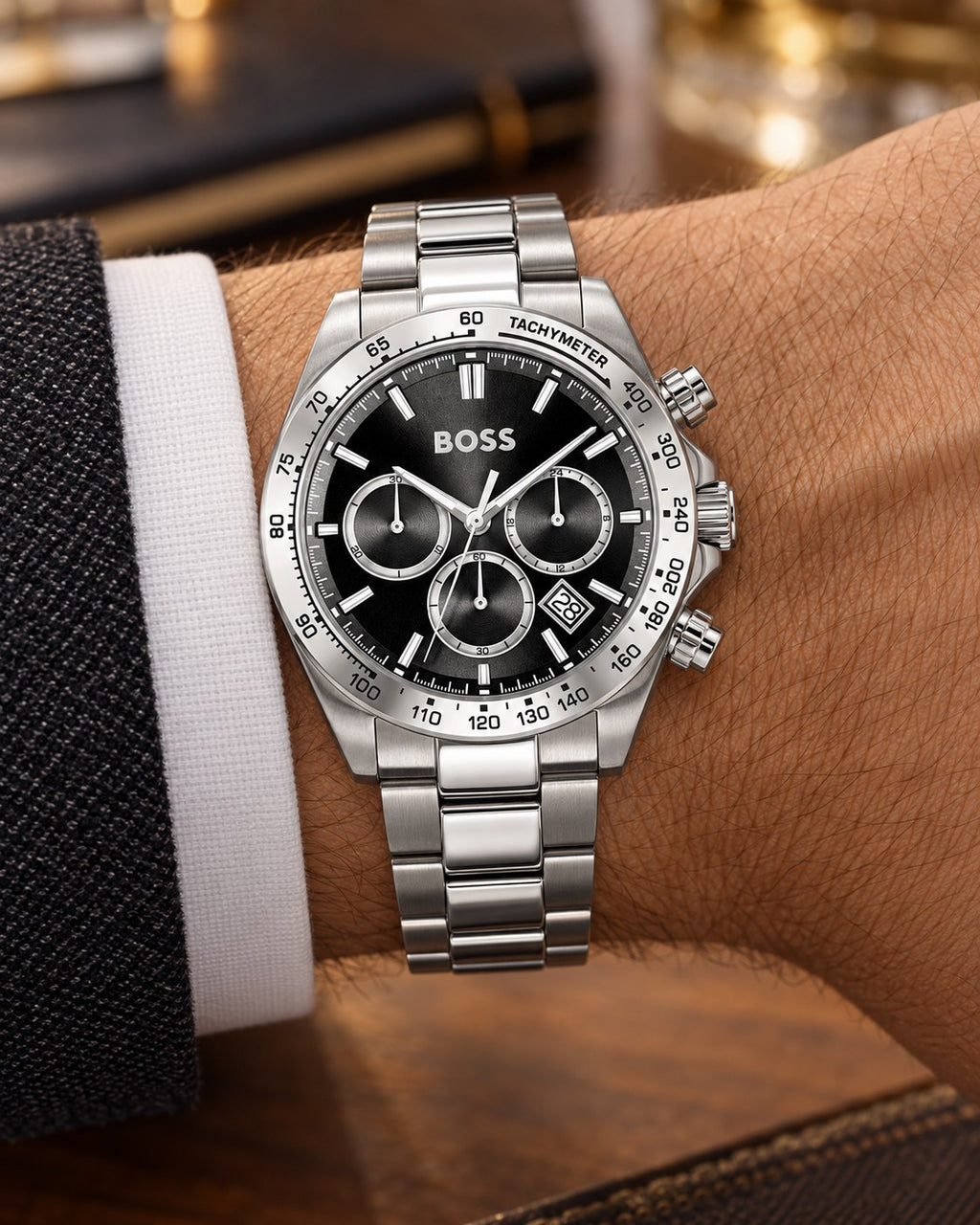 BOSS watch 1514267 worn on wrist