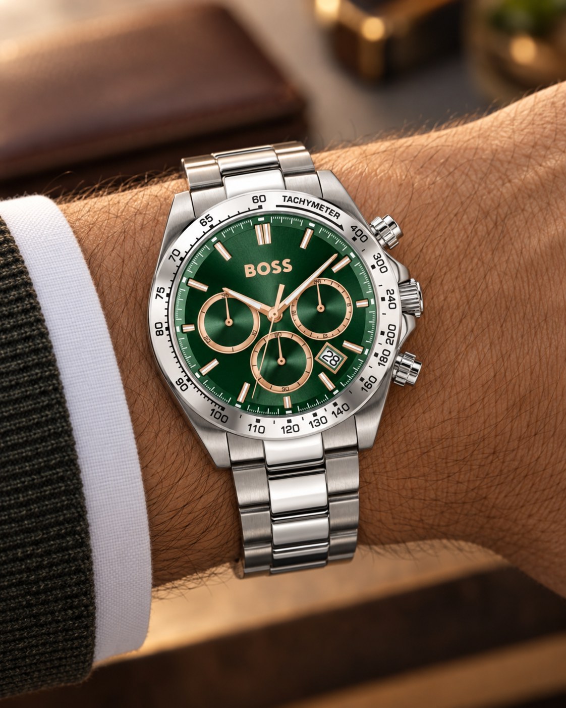 BOSS watch 1514268 worn on wrist