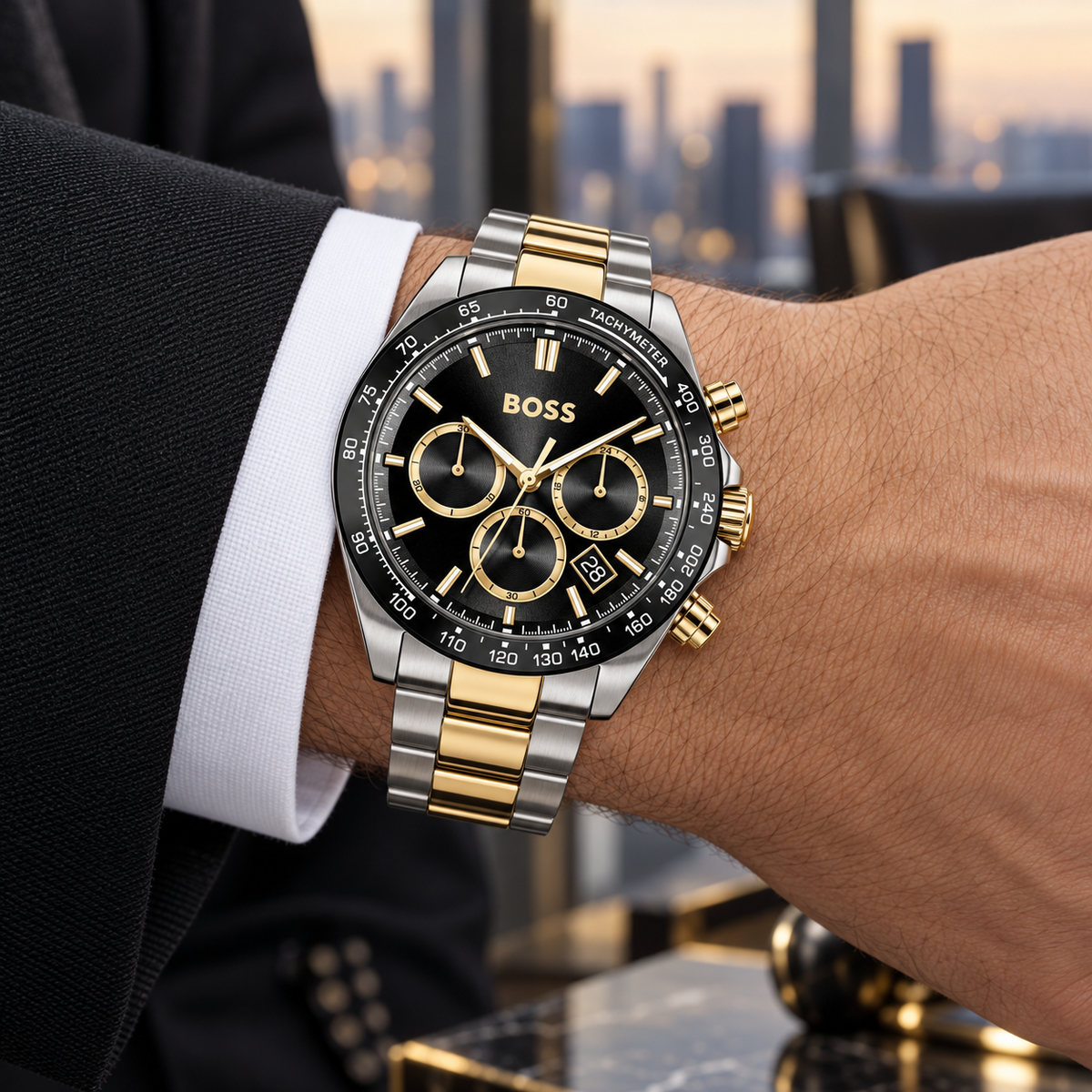 BOSS Hero 2.0 Men's Chronograph Watch worn on wrist