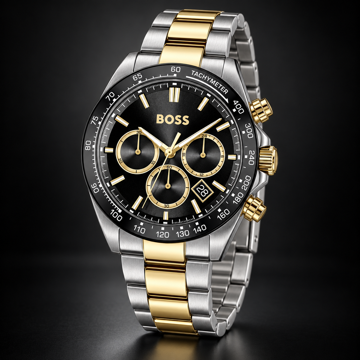 BOSS Hero 2.0 Men's Chronograph Watch three-quarter catalog view