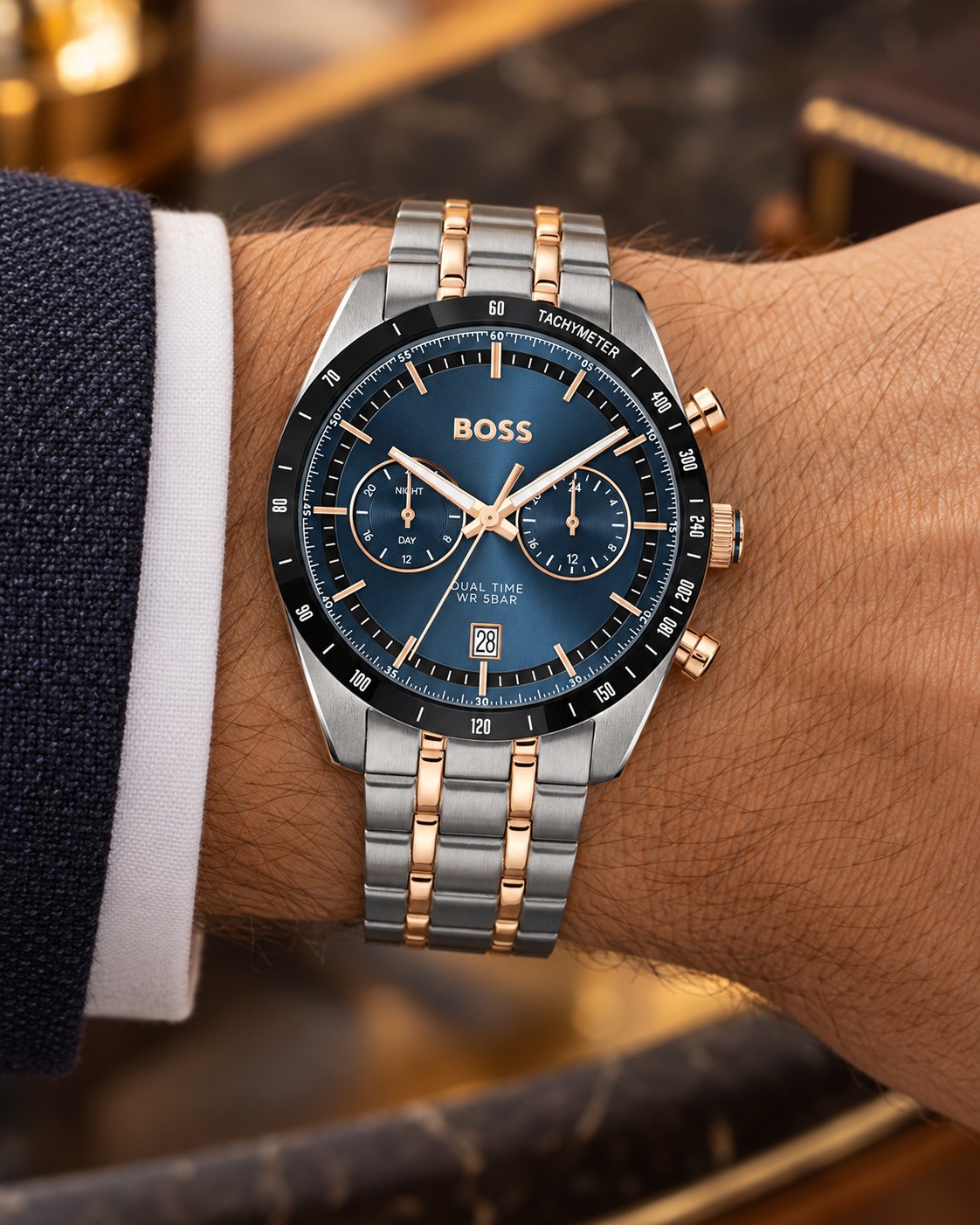 BOSS watch 1514288 worn on wrist