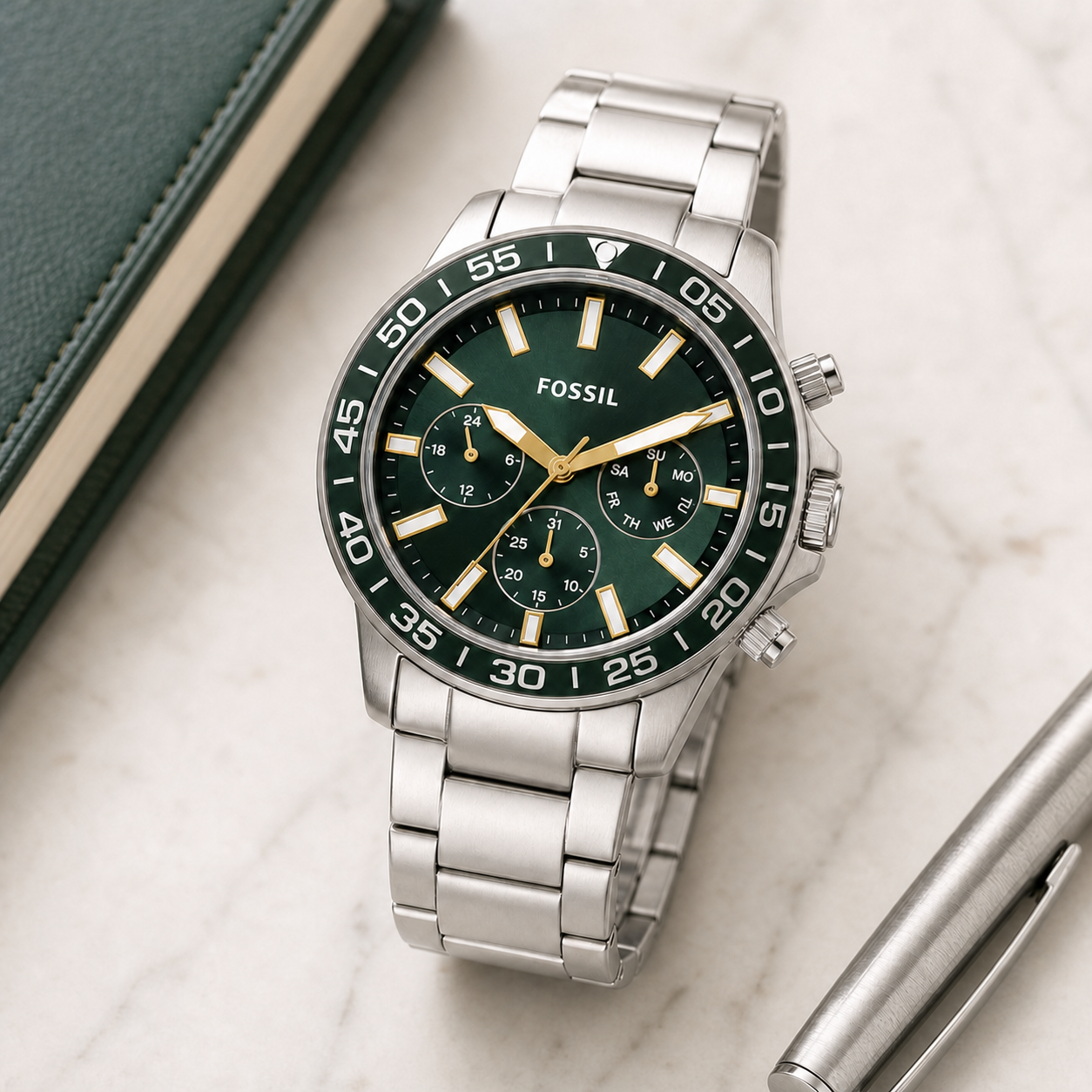 Fossil BQ2492 watch - executive desk view