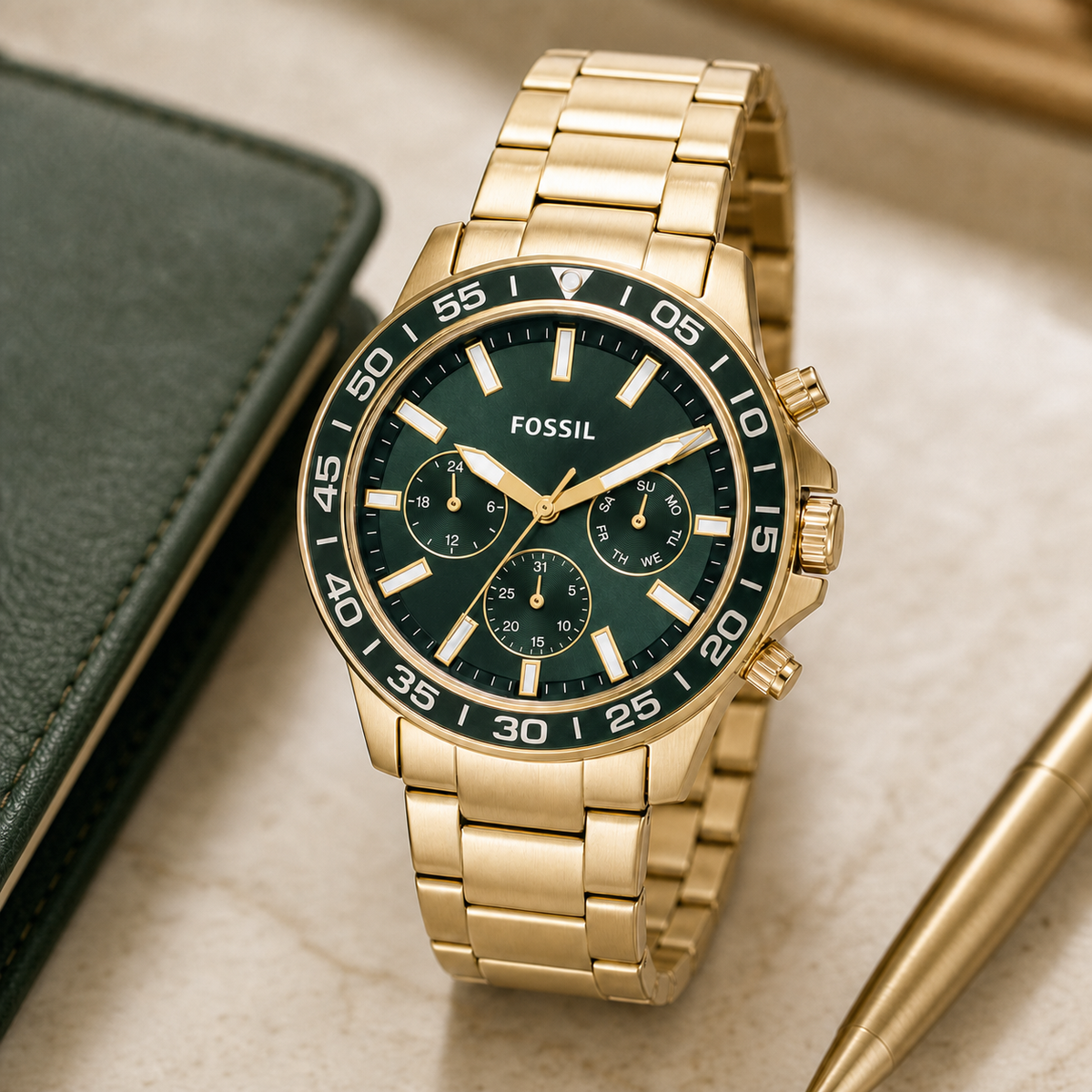 Fossil BQ2493 watch - executive desk view