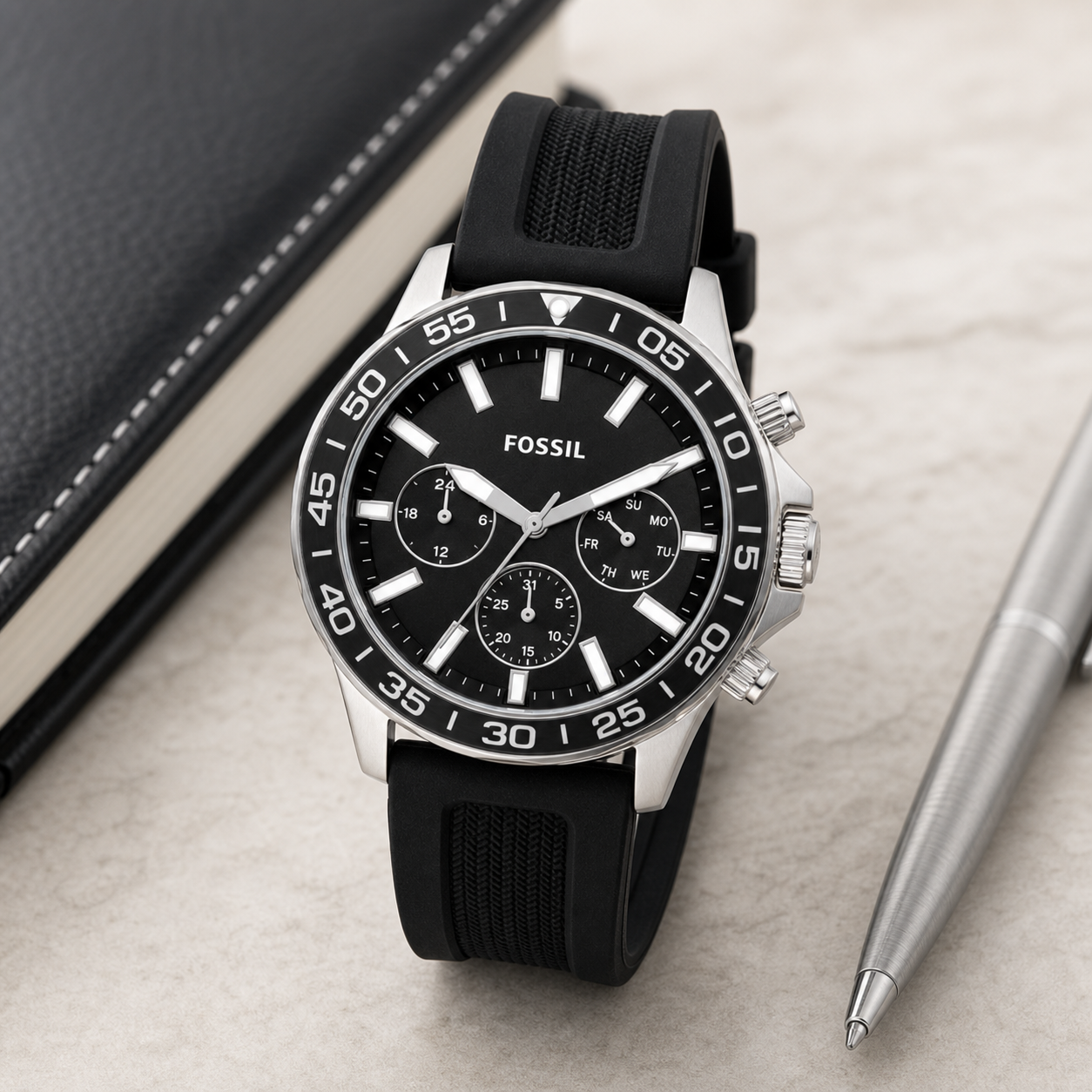 Fossil BQ2494 watch - executive desk view