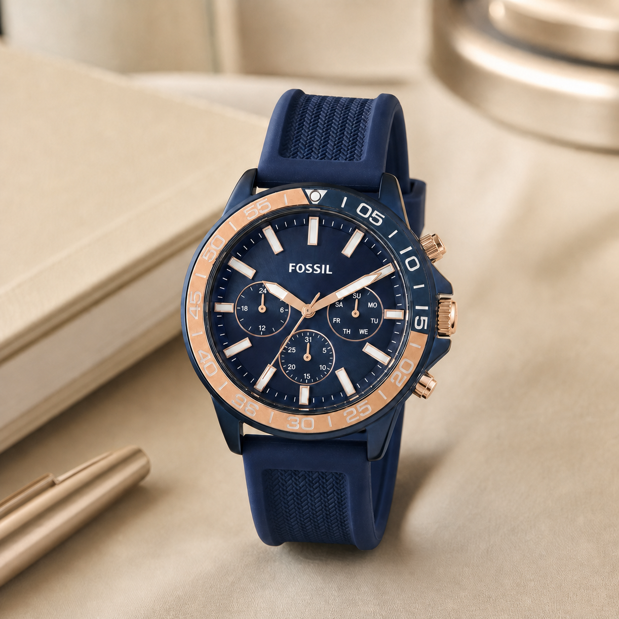 Fossil BQ2498 watch - executive desk view
