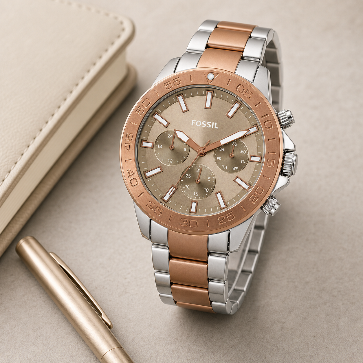 Fossil BQ2502 watch - executive desk view