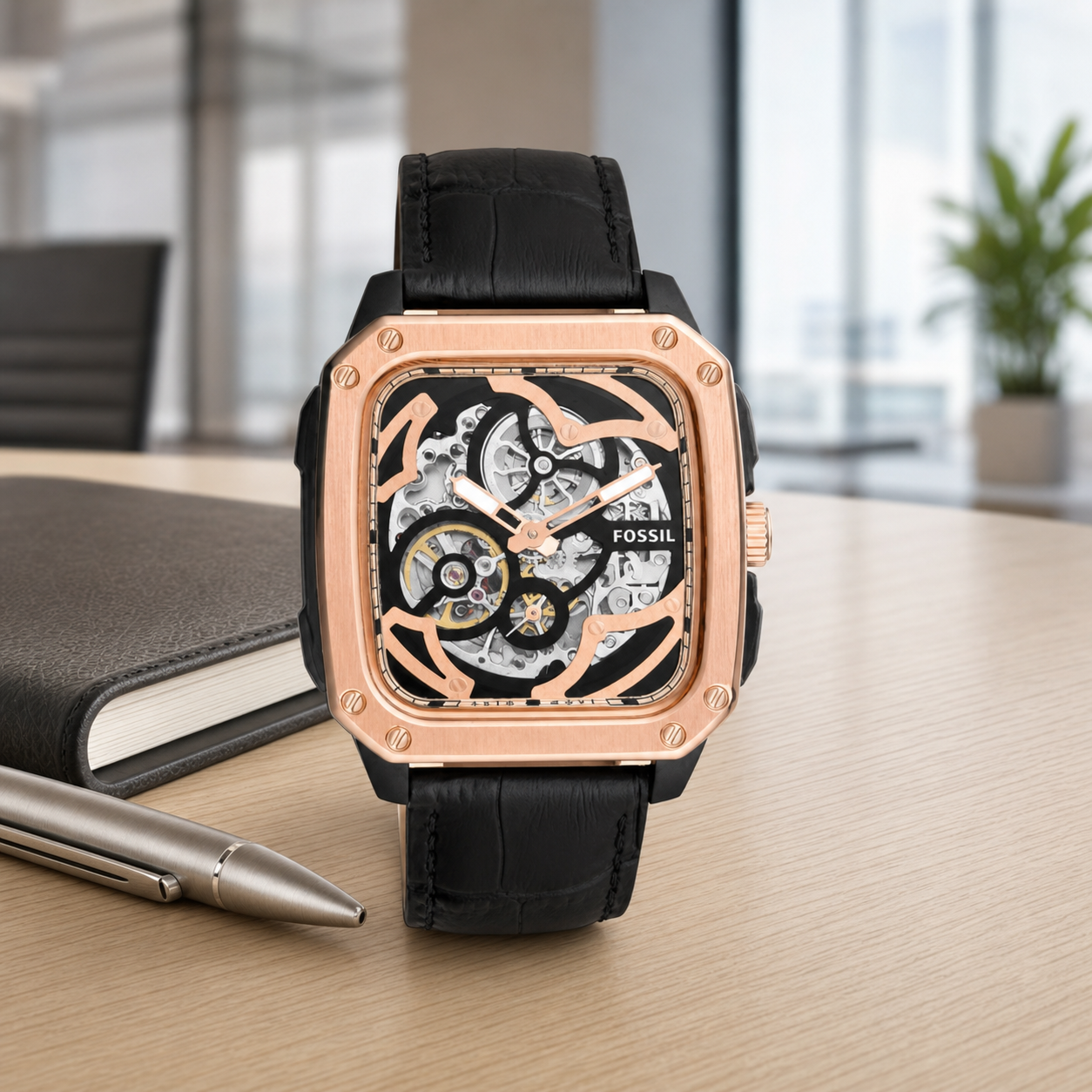 Fossil BQ2572 watch - executive desk view