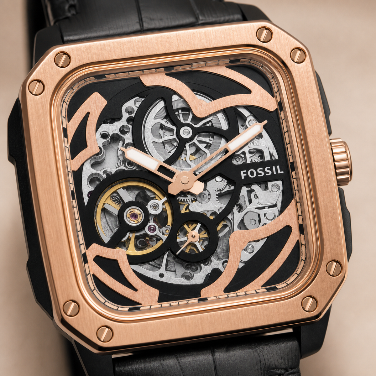 Fossil BQ2572 watch - macro view