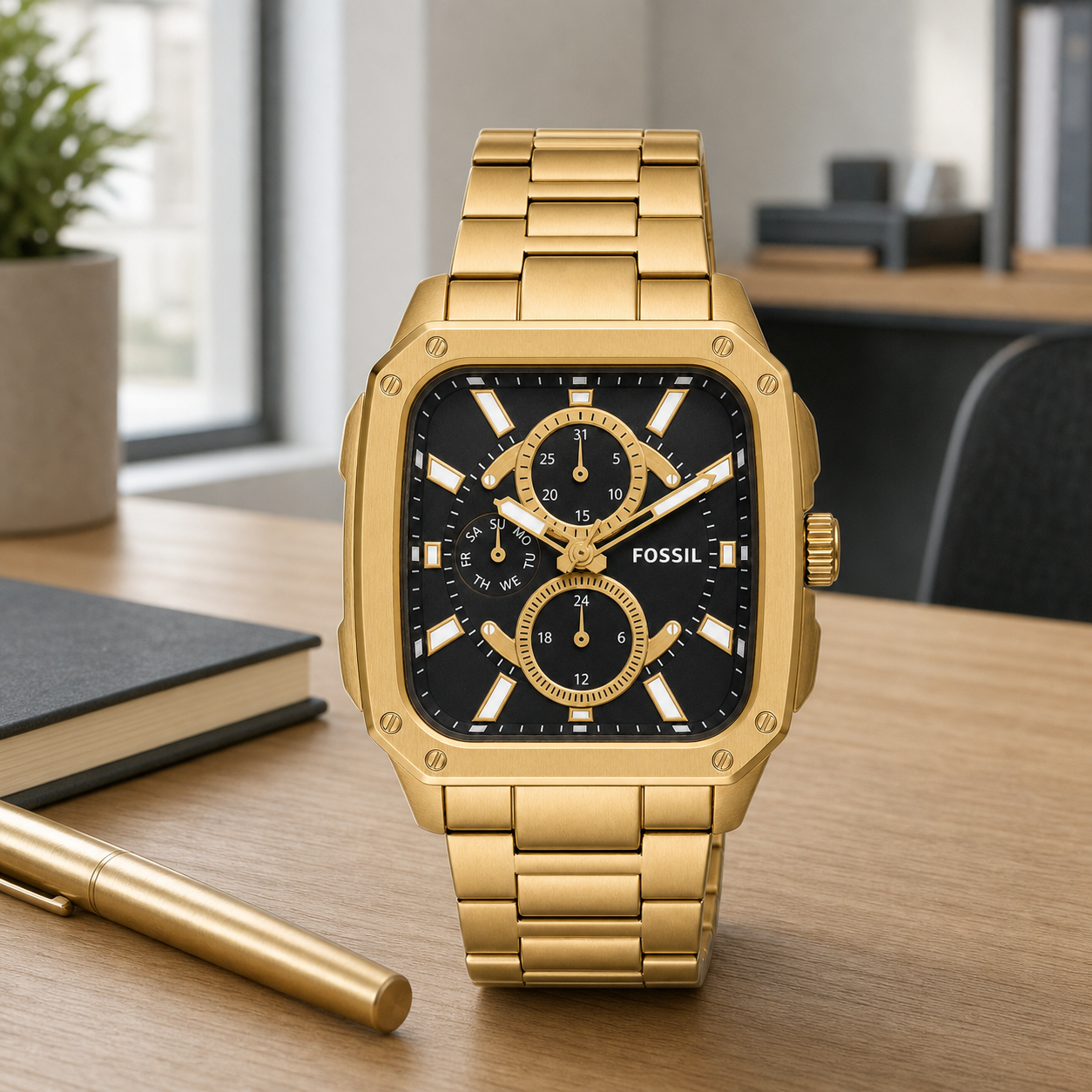 Fossil BQ2656 watch - executive desk view