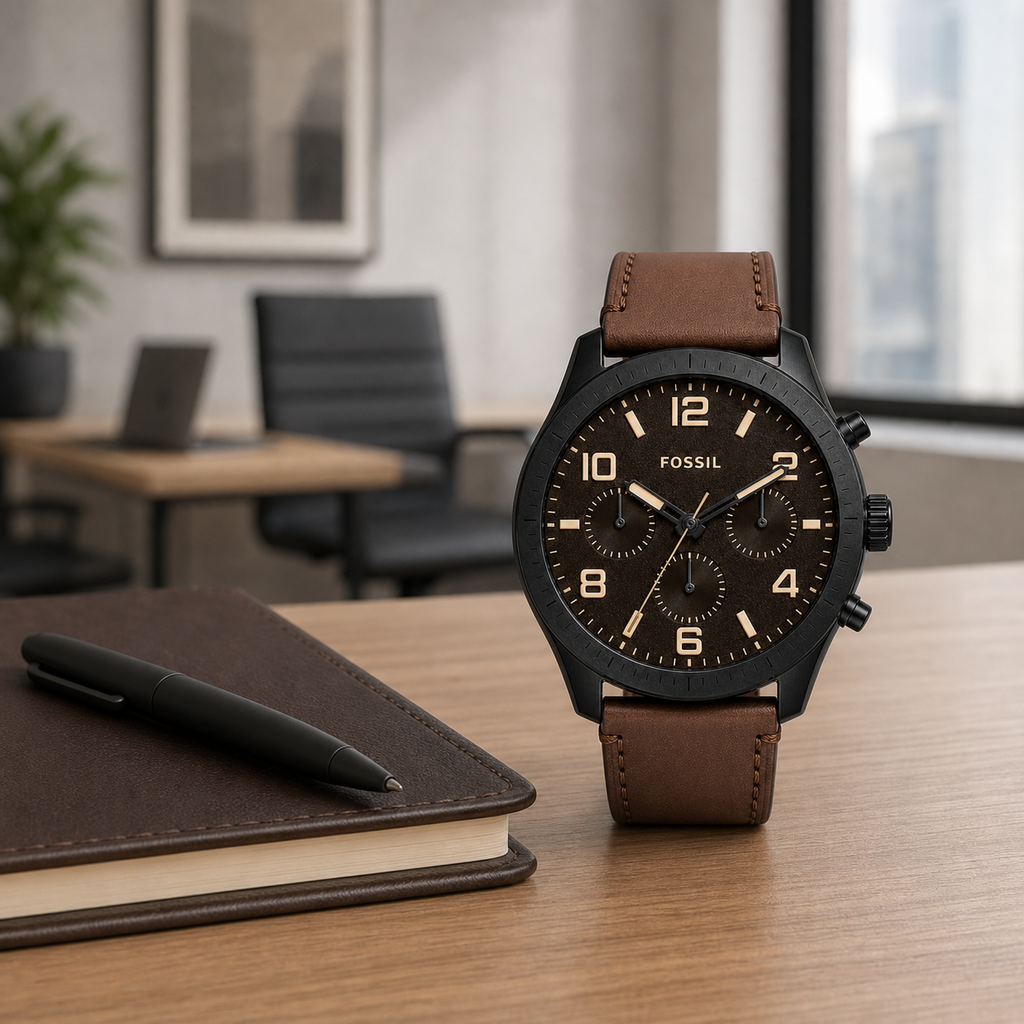 Fossil BQ2800 watch - executive desk view